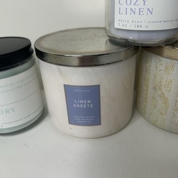 Bath & Body Works Laundry Day Cost Linen Sheets 3 Wick & Single Wick Lot Of 5 - Picture 2 of 10